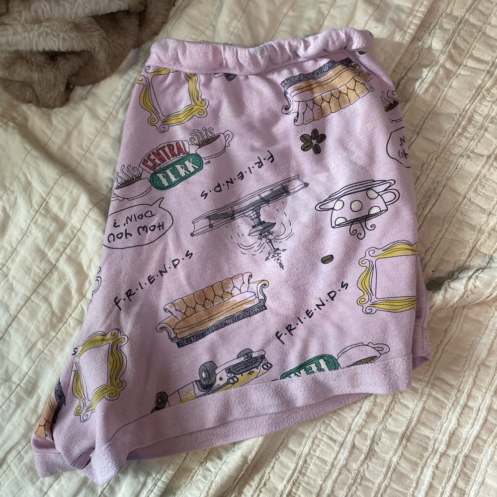 Pink freinds pajama shorts